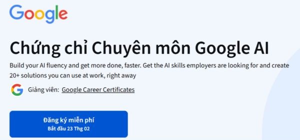 Cách học Google AI Professional miễn phí và nhận chứng chỉ từ A-Z